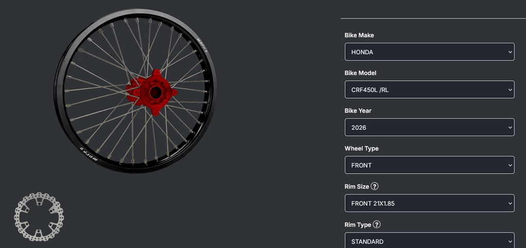 WARP 9 FRONT AND REAR WHEEL SET 2019-2026 CRF450RL
