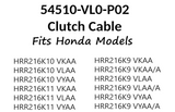 HONDA 54510-VL0-P02 CLUTCH CABLE