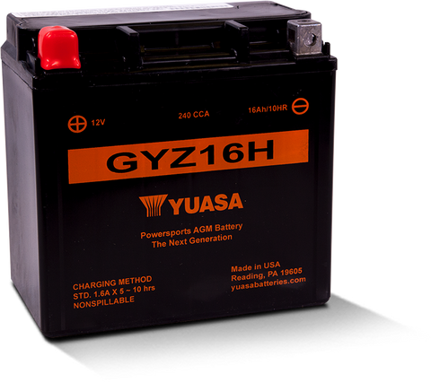 YUASA GYZ16H BATTERY HIGH PERFORMANCE MAINTENANCE FREE