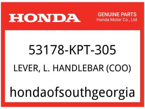 Honda OEM Part 53178-KPT-305 LEVER, L. HANDLEBAR (COO)
