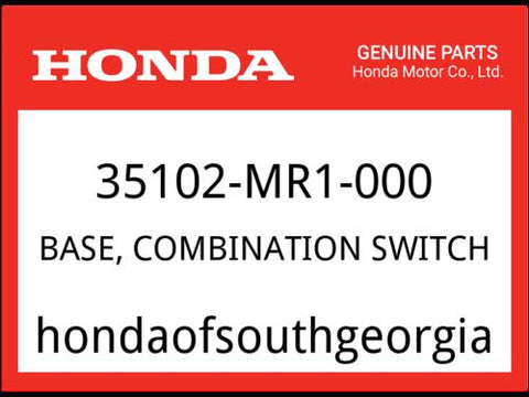 Honda OEM Part 35102-MR1-000 BASE, COMBINATION SWITCH